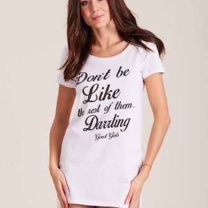 Wholesale White nightgown with inscriptions