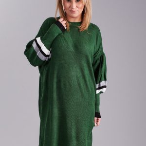 Wholesale Plus Size Green Knit Dress