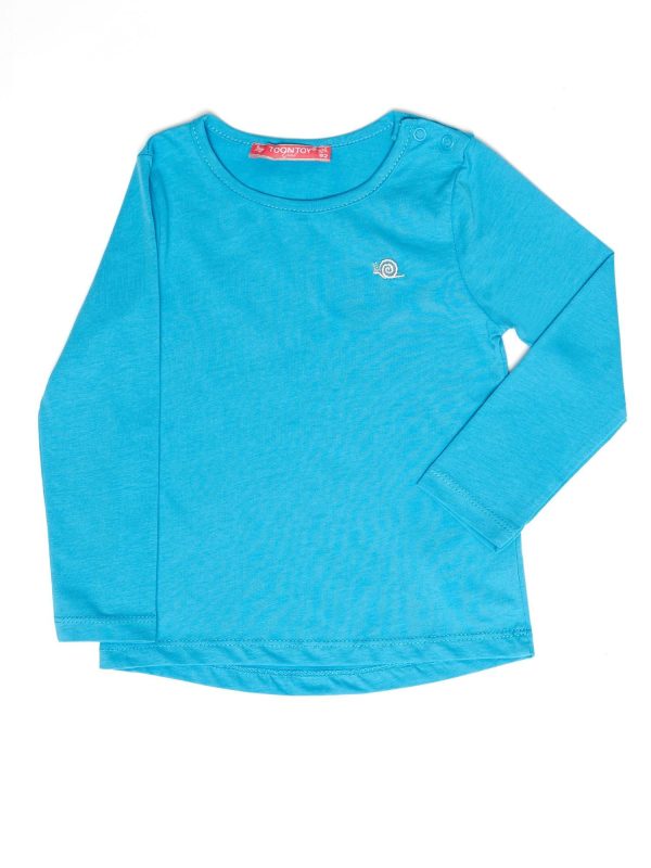 Wholesale Blue Plain Girls' Blouse