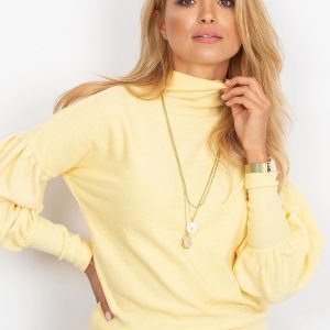 Wholesale Yellow sweater with wide sleeves