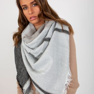 Wholesale Grey and Black Women's Scarf with Patterns