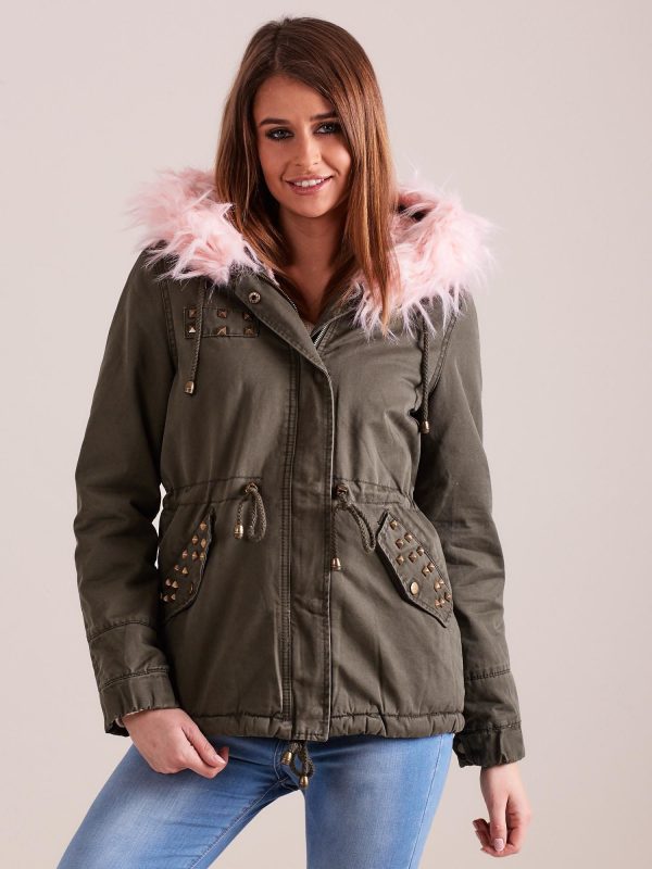 Wholesale Khaki short insulated parka