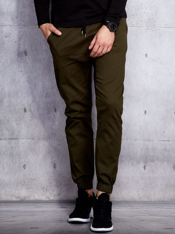 Wholesale Khaki Joggers for Men with Strawberry