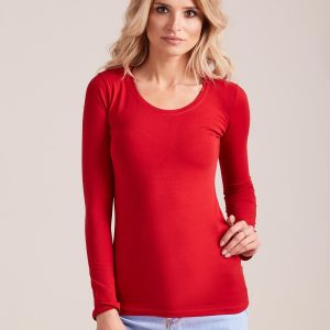 Wholesale Red Long Sleeve Blouse