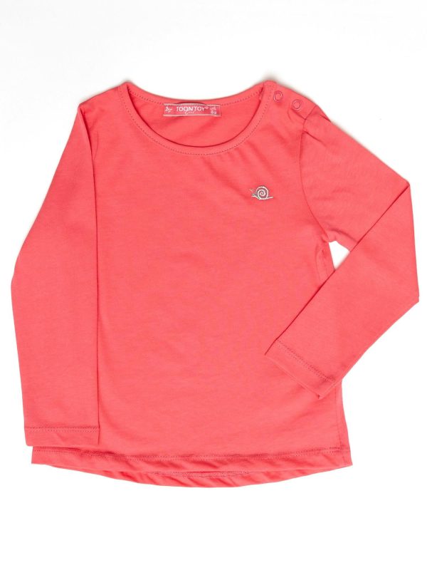 Wholesale Coral Plain Girls' Blouse