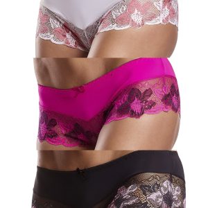 Wholesale Women's panties set with decorative lace 3-pack