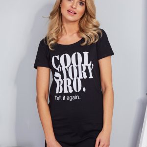 Wholesale Black cotton dress COOL STORY BRO