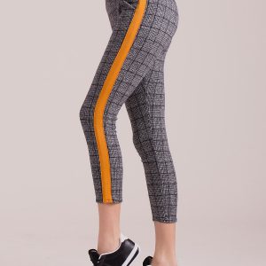 Wholesale Grey trousers with orange stripes