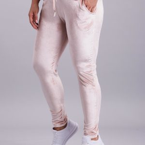 Wholesale Pale Pink Plus Size Velour Sweatpants