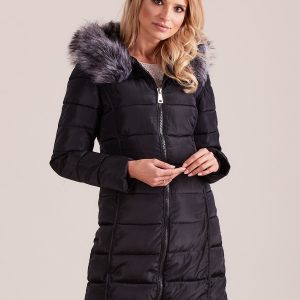 Wholesale Black Quilted Women Winter Jacket