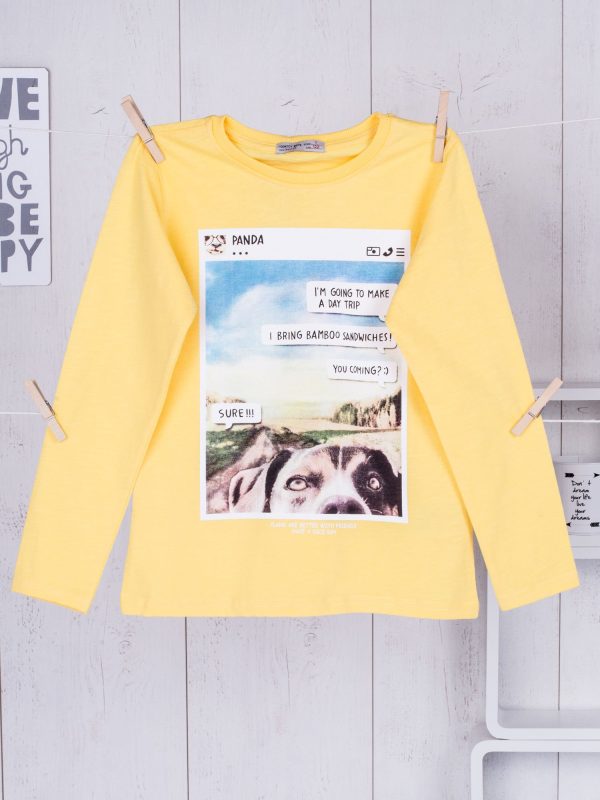 Wholesale Yellow blouse for boy with print