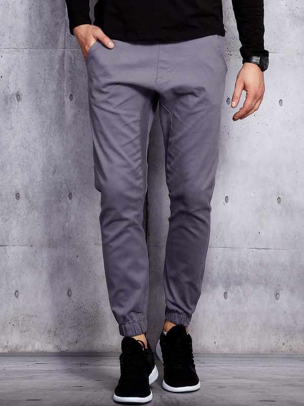 Wholesale Grey men's joggers with trakas