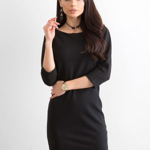 Wholesale Cotton plain oversize dress black