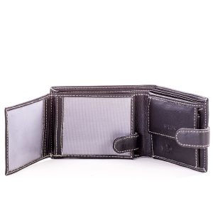 Wholesale Black Genuine Leather Wallet For Men With Clasp