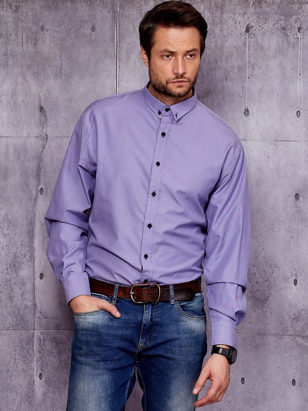 Wholesale Purple Plus Size Men's Shirt