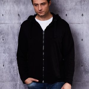 Wholesale Black sweatshirt for men with hoodie