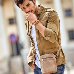 Wholesale Brown Men's Shoulder Bag