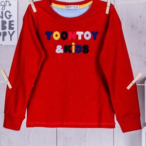 Wholesale Red blouse for a boy with an engraved inscription