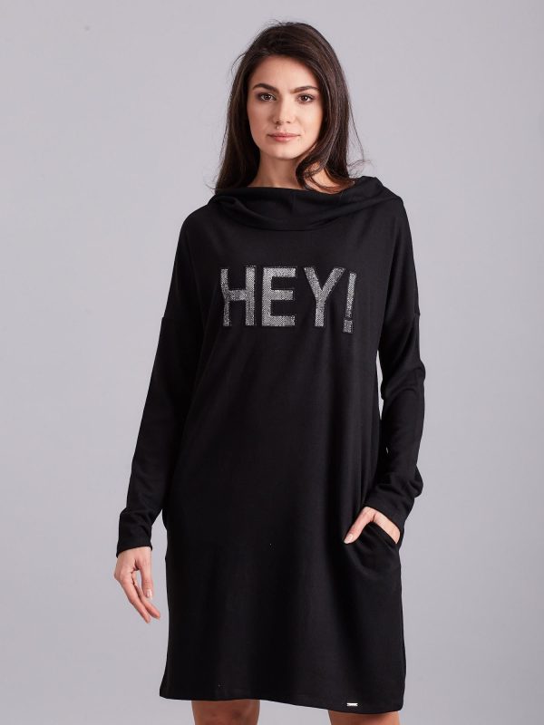 Wholesale Black Hooded Dress