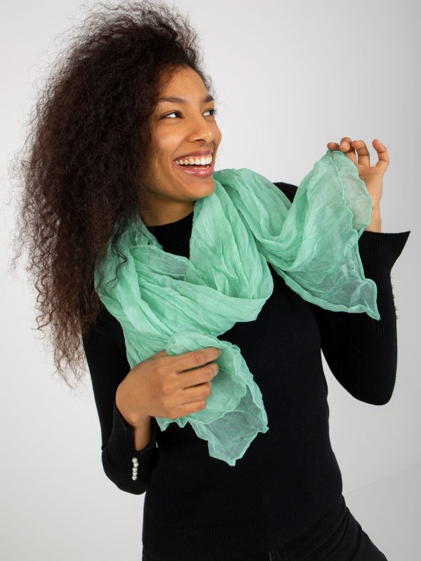 Wholesale Light green ruffled women's sling made of viscose