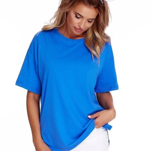 Wholesale Blue Loose T-Shirt