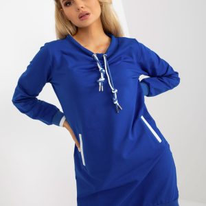 Wholesale Cobalt mini sweatshirt dress basic