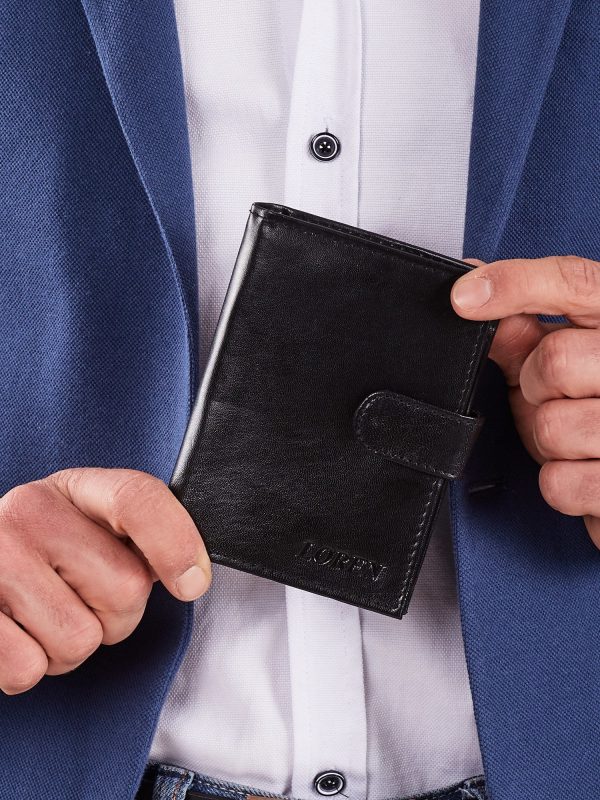 Wholesale Men's Black Genuine Leather Wallet