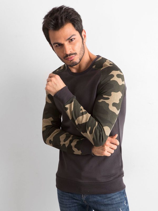 Wholesale Men's Graphite Cotton Sweatshirt