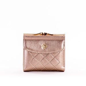 Wholesale Small Elegant Gold Ladies Wallet For White