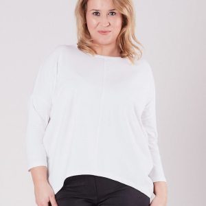 Wholesale Ecru asymmetrical blouse for women plus size