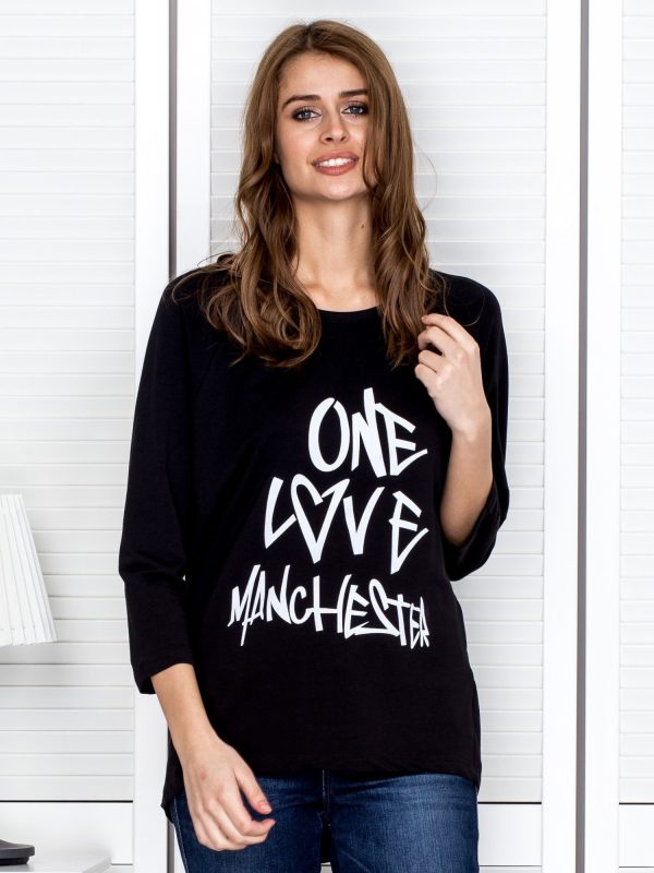 Wholesale Black blouse with the inscription