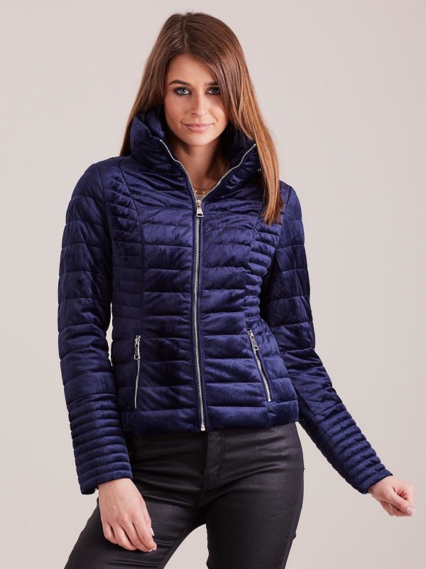 Wholesale Navy Velour Jacket