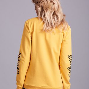 Wholesale Yellow Cotton Print Sweatshirt