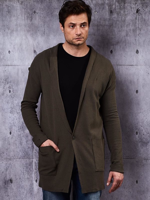 Wholesale Khaki sweatshirt for men with pockets