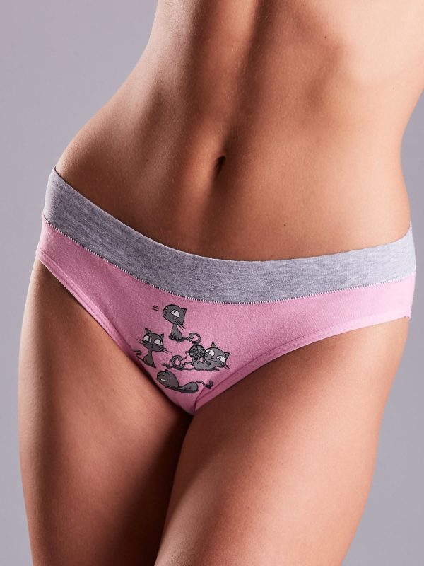 Wholesale Pale Pink Printed Women's Panties