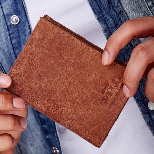 Wholesale Men's Genuine Leather Wallet Light Brown