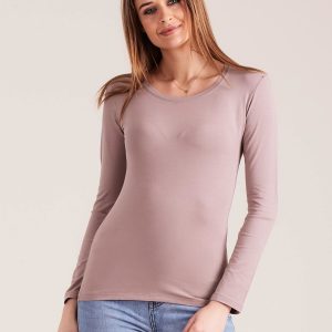 Wholesale Coffee Long Sleeve Blouse