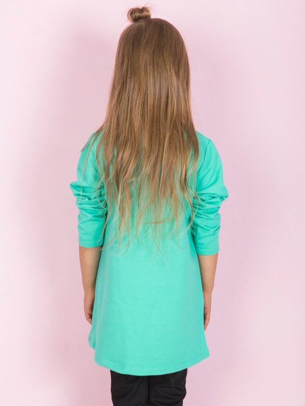 Wholesale Mint tunic for a girl with applications