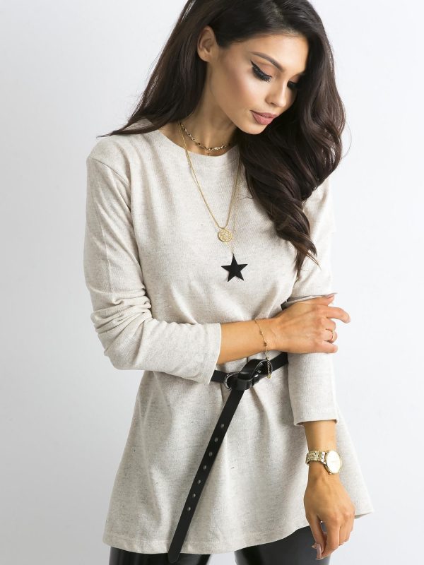 Wholesale Beige knitted tunic