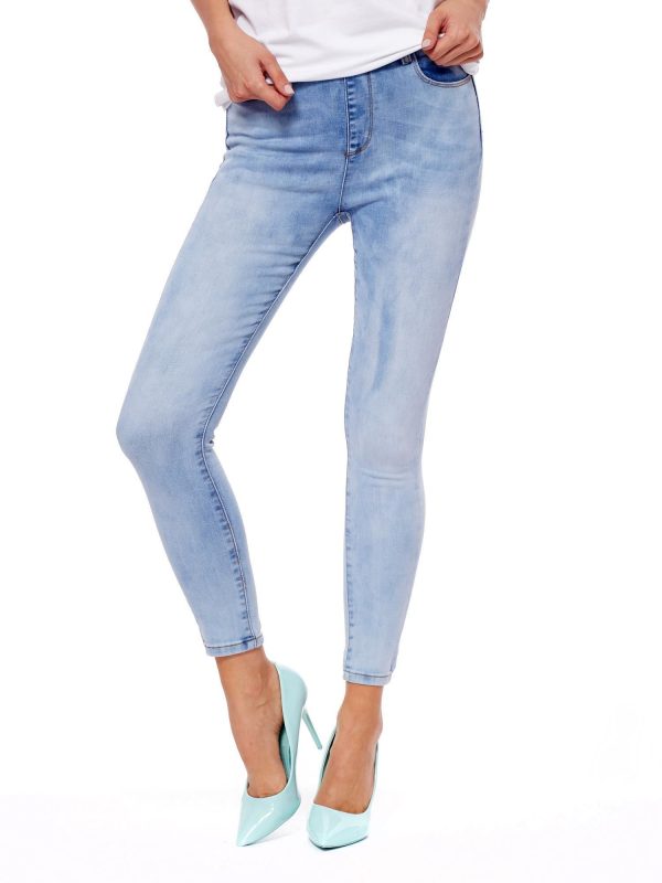 Wholesale Blue jeans with zipper on the back