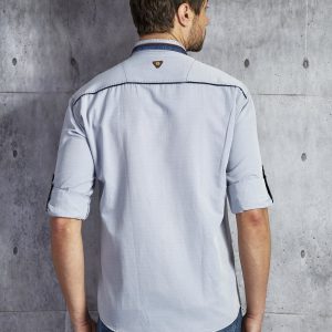 Wholesale Cotton Light Blue Plus Size Men's Shirt