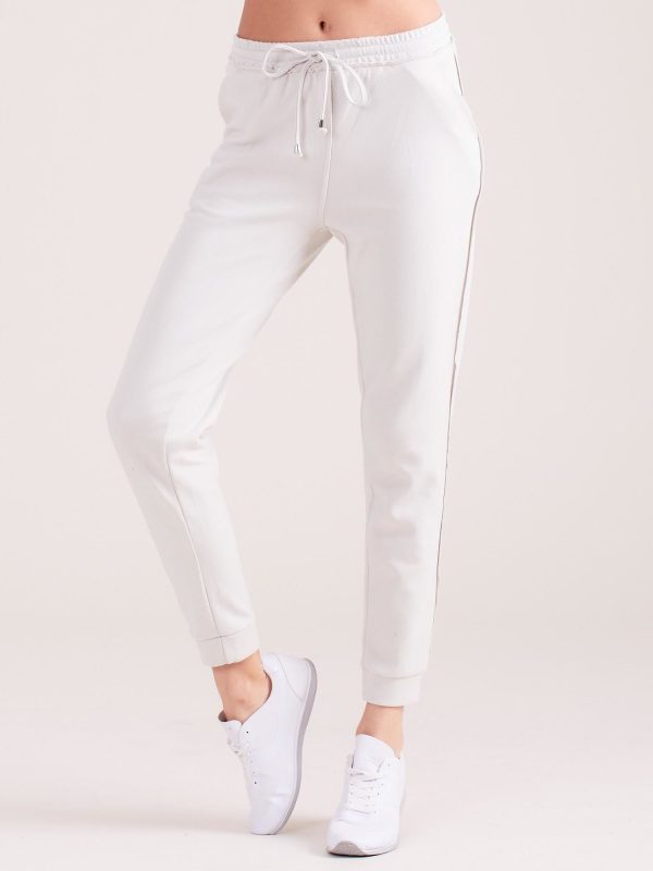 Wholesale Light beige sweatpants with pockets