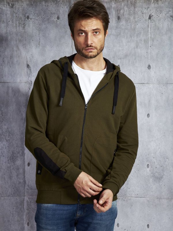 Wholesale Khaki sweatshirt for men with pockets