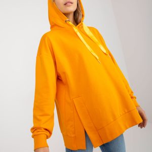 Wholesale Dark Yellow Sweatshirt with Hoodie and Trochet