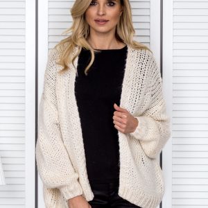 Wholesale Beige sweater with wide weave