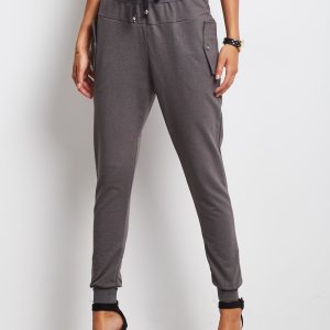 Wholesale Dark grey sweatpants with pockets