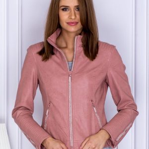 Wholesale Pink jacket with glossy applique