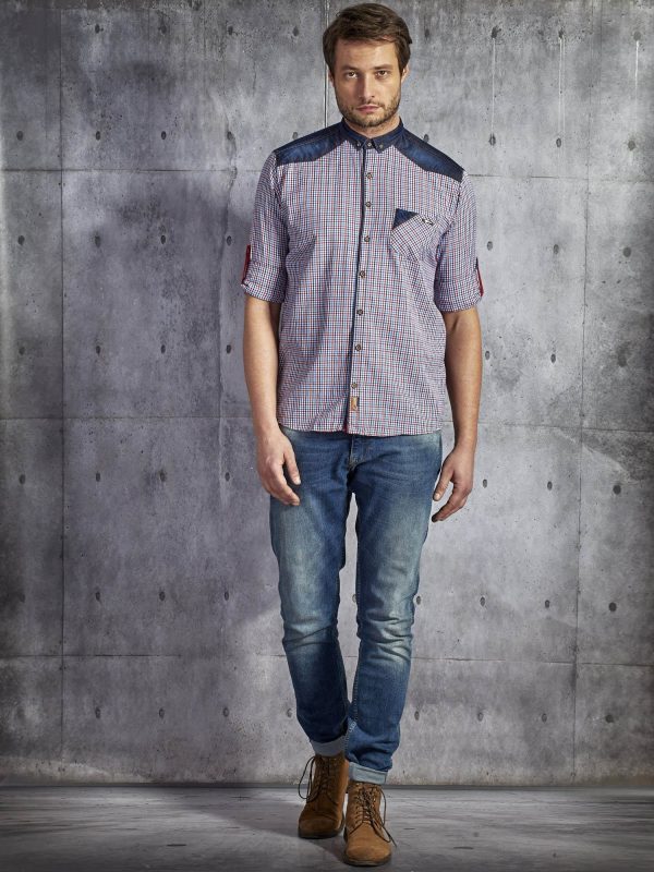 Wholesale Men's Cotton Checkered Shirt Multicolor PLUS SIZE