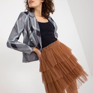 Wholesale Light brown tulle skirt with ruffles Suerta OCH BELLA