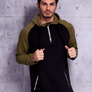 Wholesale Black sweatshirt for men with text sliders